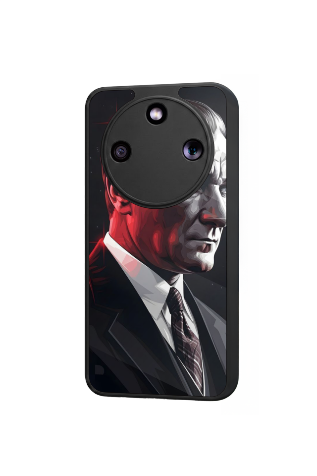 Honor Magic 8 Lite Uyumlu Mustafa Kemal Ataturk Tasarımlı Glossy Premium Kılıf
