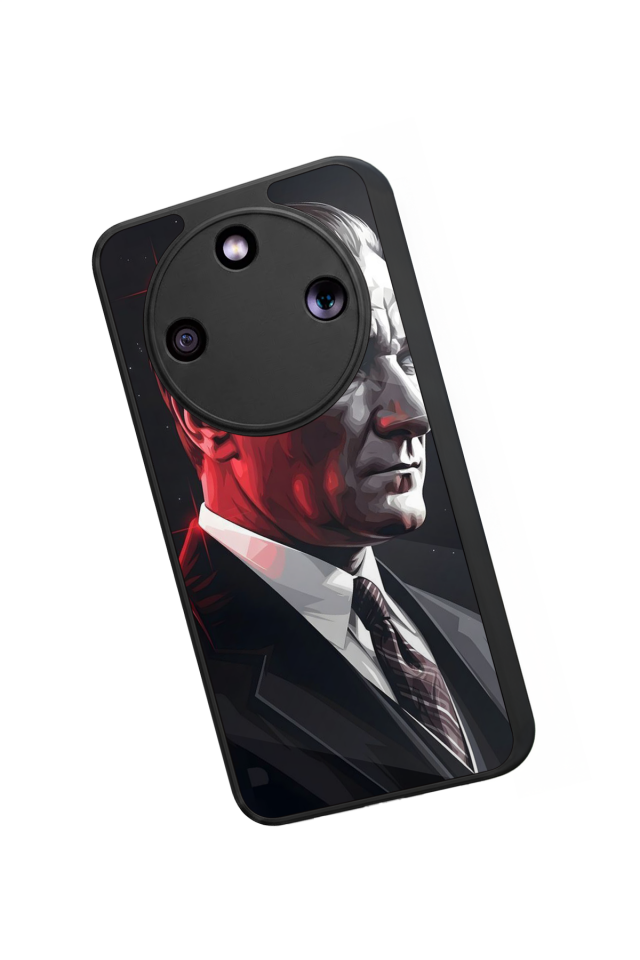 Honor Magic 8 Lite Uyumlu Mustafa Kemal Ataturk Tasarımlı Glossy Premium Kılıf