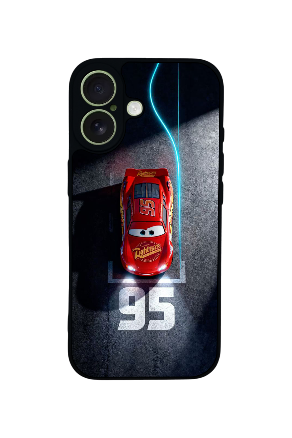 iPhone 17 Uyumlu Şimsek McQueen Tasarımlı Glossy Premium Kılıf