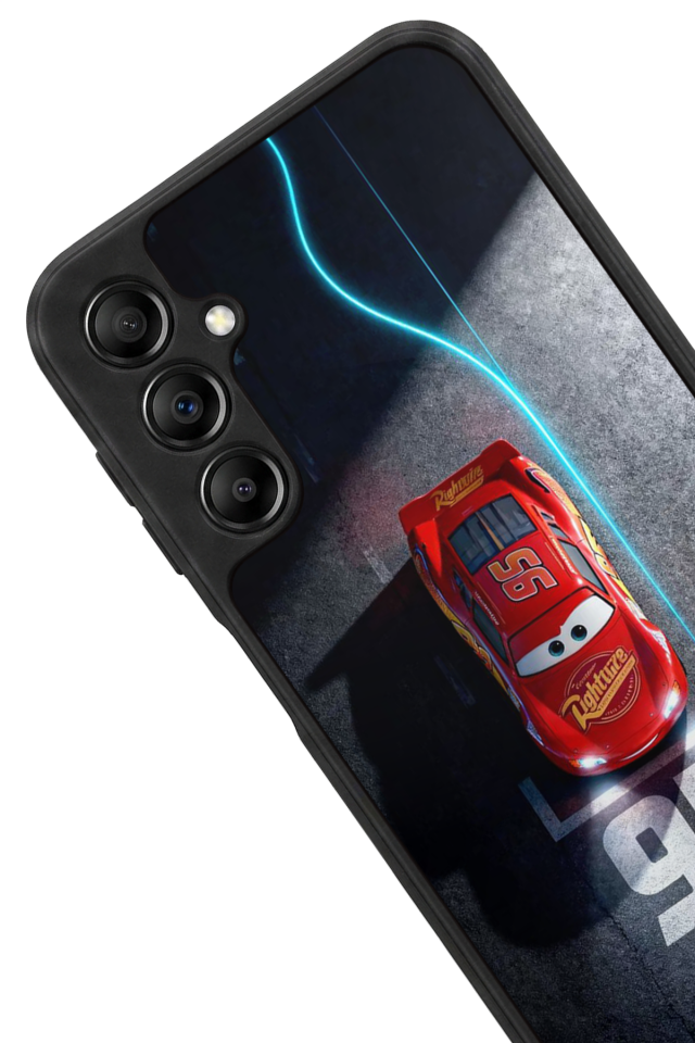 Samsung Galaxy A14 Uyumlu Şimsek McQueen Tasarımlı Glossy Premium Kılıf