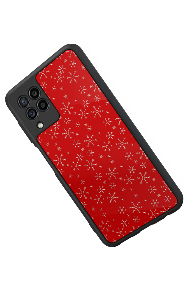 Samsung Galaxy M22 Uyumlu Yilbasi Christmas Tasarımlı Glossy Premium Kılıf