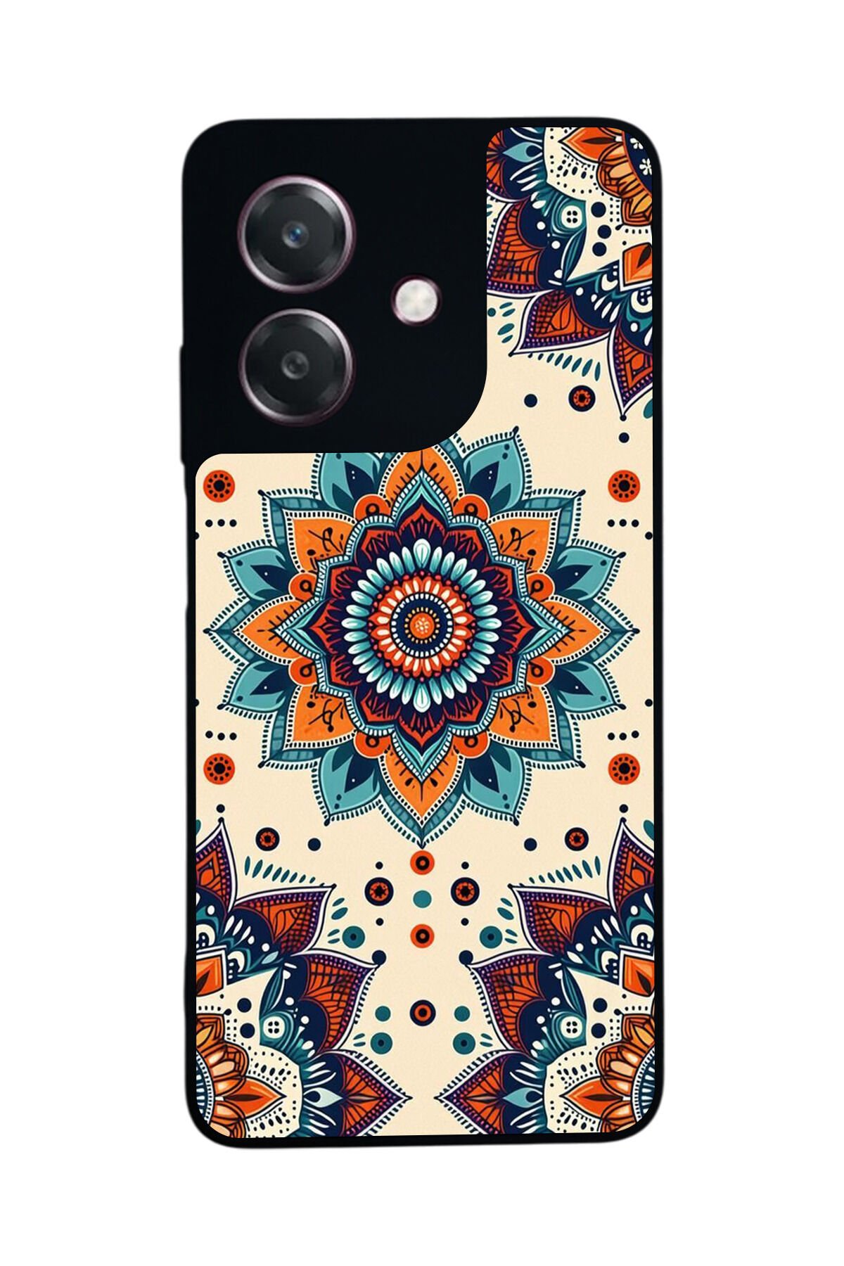 Oppo A3 5G Uyumlu Mandaal Tasarımlı Glossy Premium Kılıf