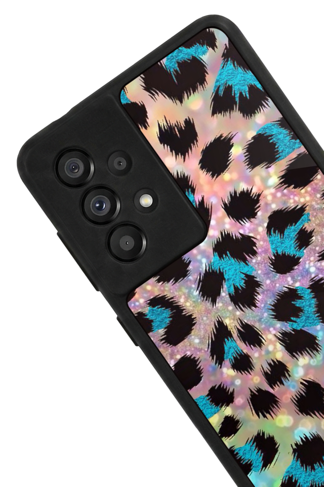 Samsung Galaxy A73 Uyumlu Hologram Leopar Tasarımlı Glossy Premium Kılıf