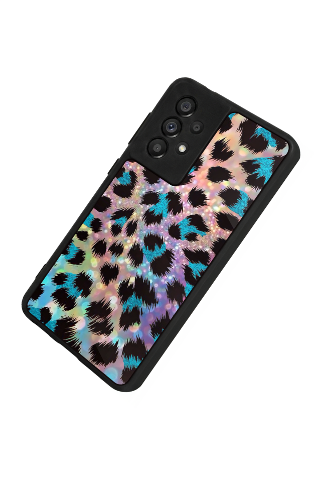 Samsung Galaxy A73 Uyumlu Hologram Leopar Tasarımlı Glossy Premium Kılıf