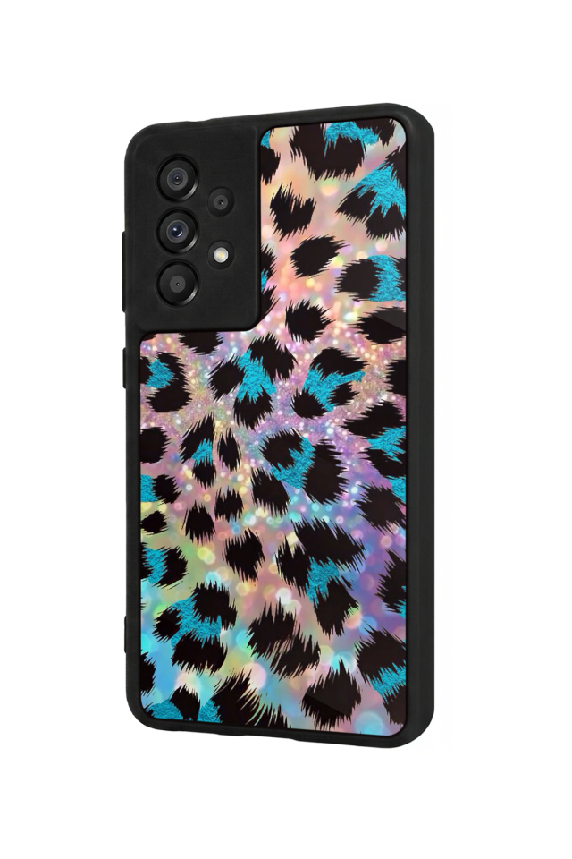 Samsung Galaxy A73 Uyumlu Hologram Leopar Tasarımlı Glossy Premium Kılıf