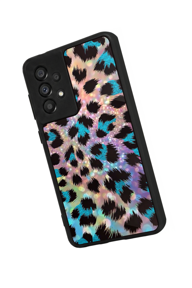 Samsung Galaxy A73 Uyumlu Hologram Leopar Tasarımlı Glossy Premium Kılıf