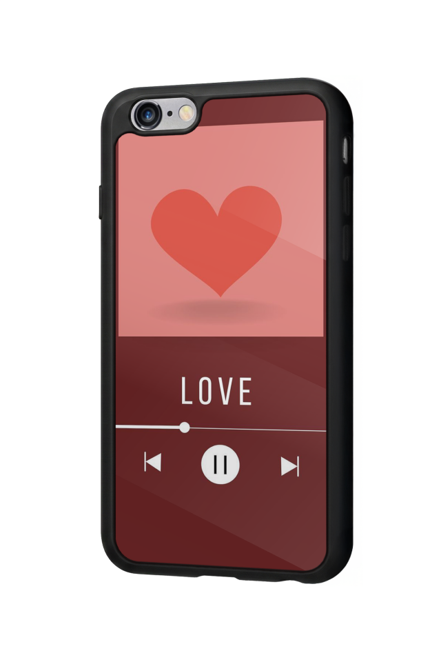 iPhone 6s Plus Uyumlu Kalp Love Tasarımlı Glossy Premium Kılıf