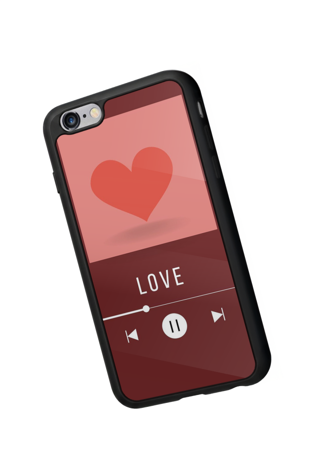 iPhone 6s Plus Uyumlu Kalp Love Tasarımlı Glossy Premium Kılıf