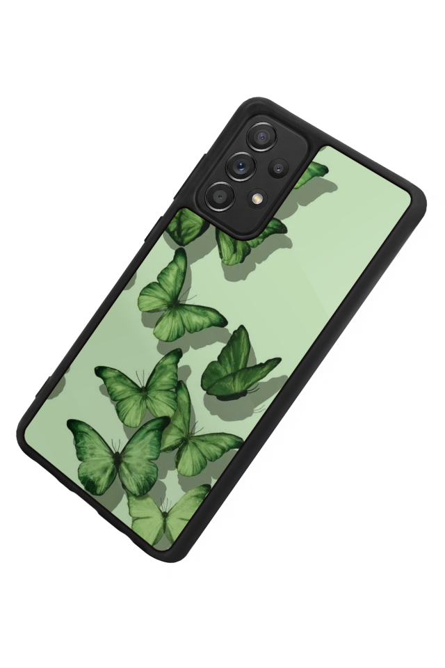 Samsung Galaxy A72 Uyumlu Kelebek Tasarımlı Glossy Premium Kılıf