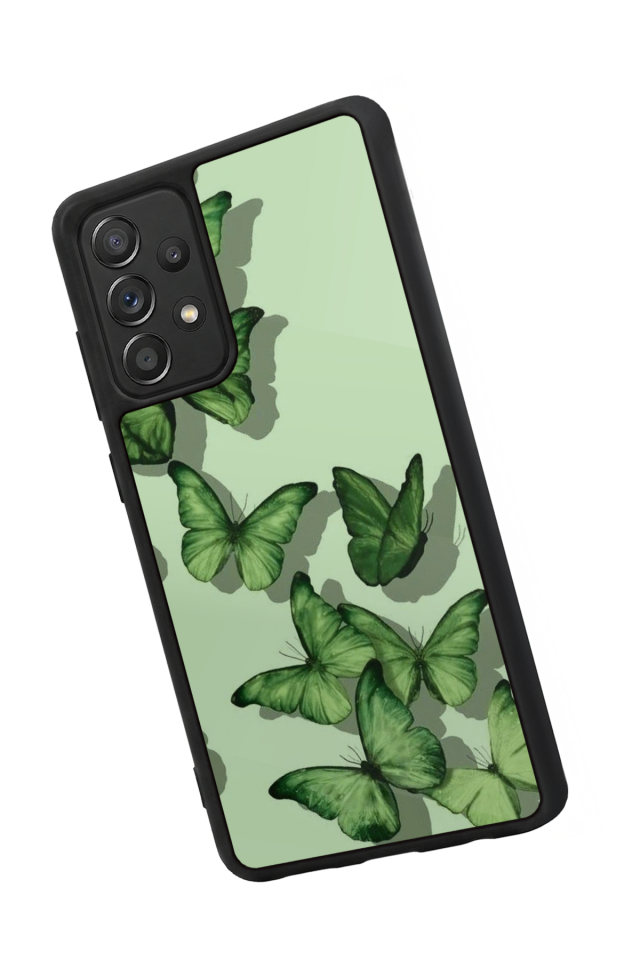 Samsung Galaxy A72 Uyumlu Kelebek Tasarımlı Glossy Premium Kılıf