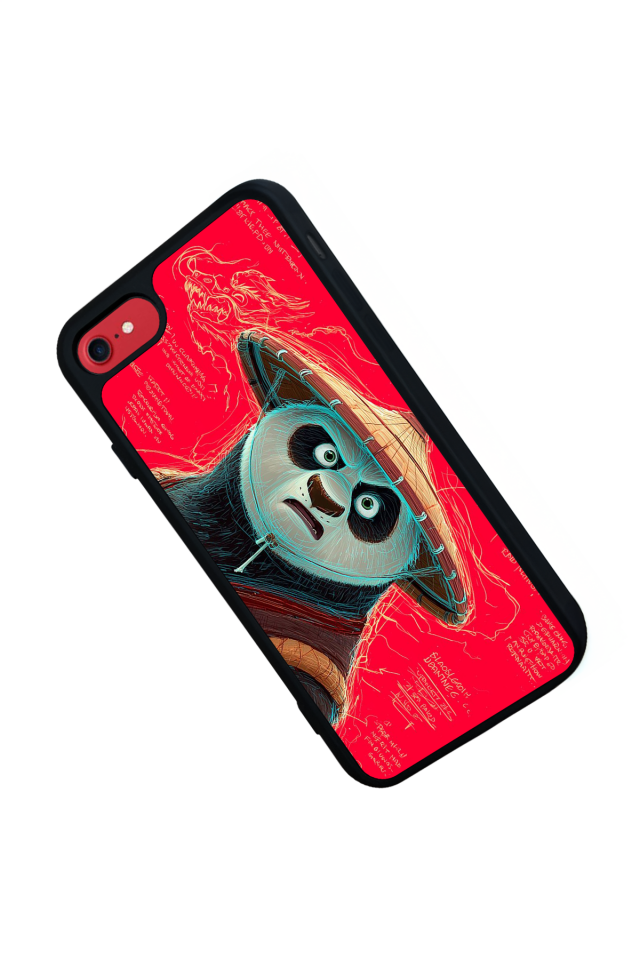 iPhone SE Uyumlu Kung Fu Panda Tasarımlı Glossy Premium Kılıf