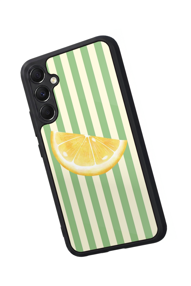 Samsung Galaxy A34 Uyumlu Limon Tasarımlı Glossy Premium Kılıf