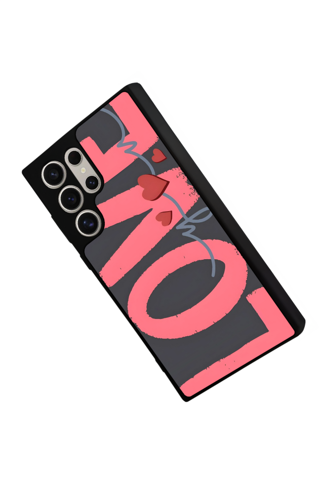 Samsung Galaxy S24 Ultra Uyumlu Love Tasarımlı Glossy Premium Kılıf