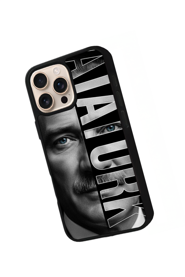 iPhone 14 Pro Max Uyumlu Mustafa Kemal Ataturk Tasarımlı Glossy Premium Kılıf