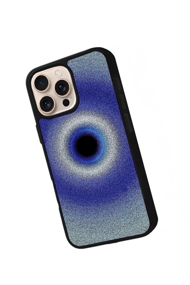 iPhone 16 Pro Uyumlu Nazar Tasarımlı Glossy Premium Kılıf