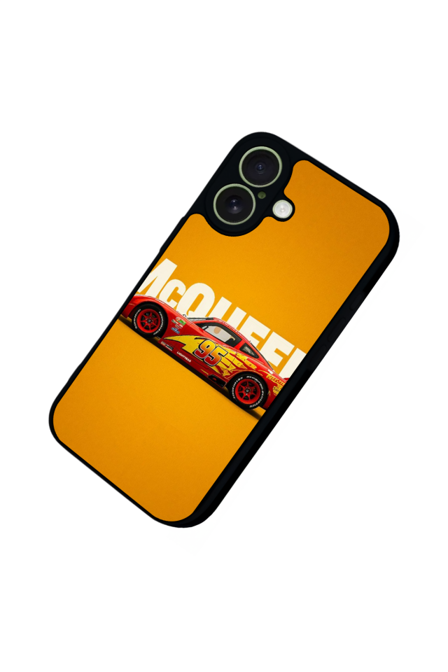 iPhone 17 Uyumlu Şimsek McQueen Tasarımlı Glossy Premium Kılıf
