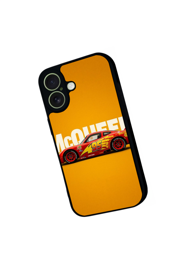 iPhone 17 Uyumlu Şimsek McQueen Tasarımlı Glossy Premium Kılıf