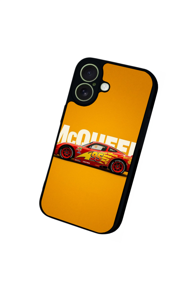 iPhone 17 Uyumlu Şimsek McQueen Tasarımlı Glossy Premium Kılıf