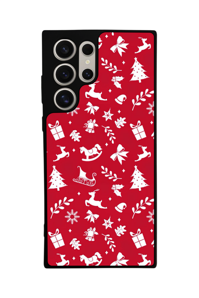 Samsung Galaxy S23 Ultra Uyumlu Yilbasi Christmas Tasarımlı Glossy Premium Kılıf