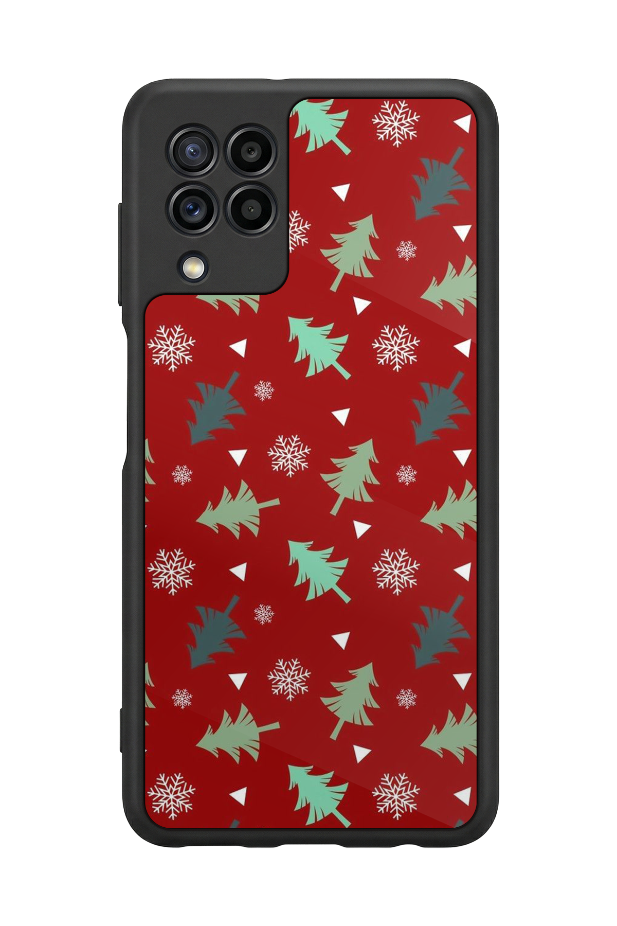 Samsung Galaxy M22 Uyumlu Yilbasi Christmas Tasarımlı Glossy Premium Kılıf