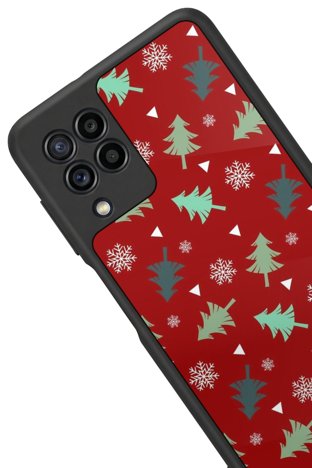 Samsung Galaxy M22 Uyumlu Yilbasi Christmas Tasarımlı Glossy Premium Kılıf