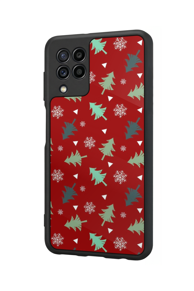 Samsung Galaxy M22 Uyumlu Yilbasi Christmas Tasarımlı Glossy Premium Kılıf