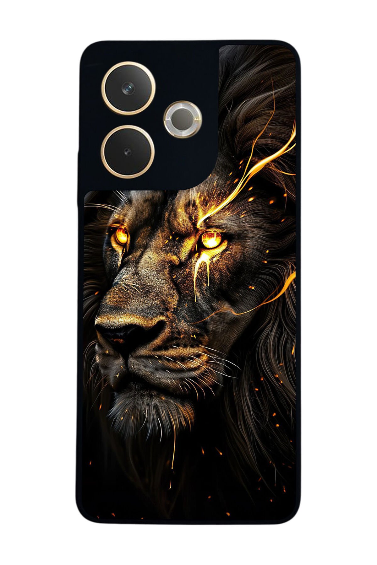 Oppo A5 Pro Uyumlu Aslan Tasarımlı Glossy Premium Kılıf