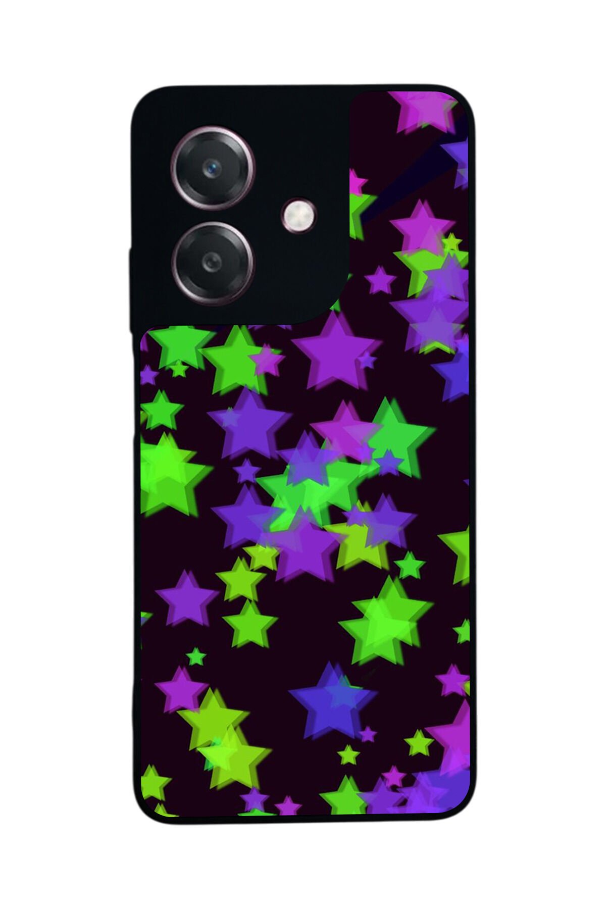 Oppo A3 5G Uyumlu Retro Yildizlar Tasarımlı Glossy Premium Kılıf