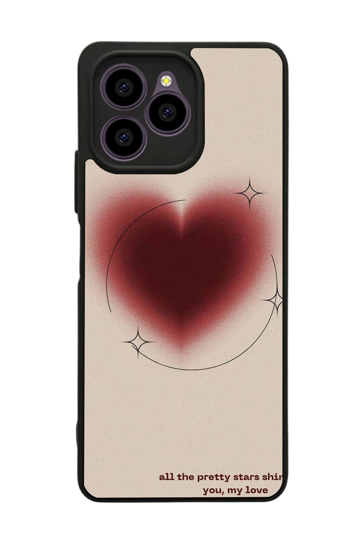Omix X6 Uyumlu Kalp Love Tasarımlı Glossy Premium Kılıf