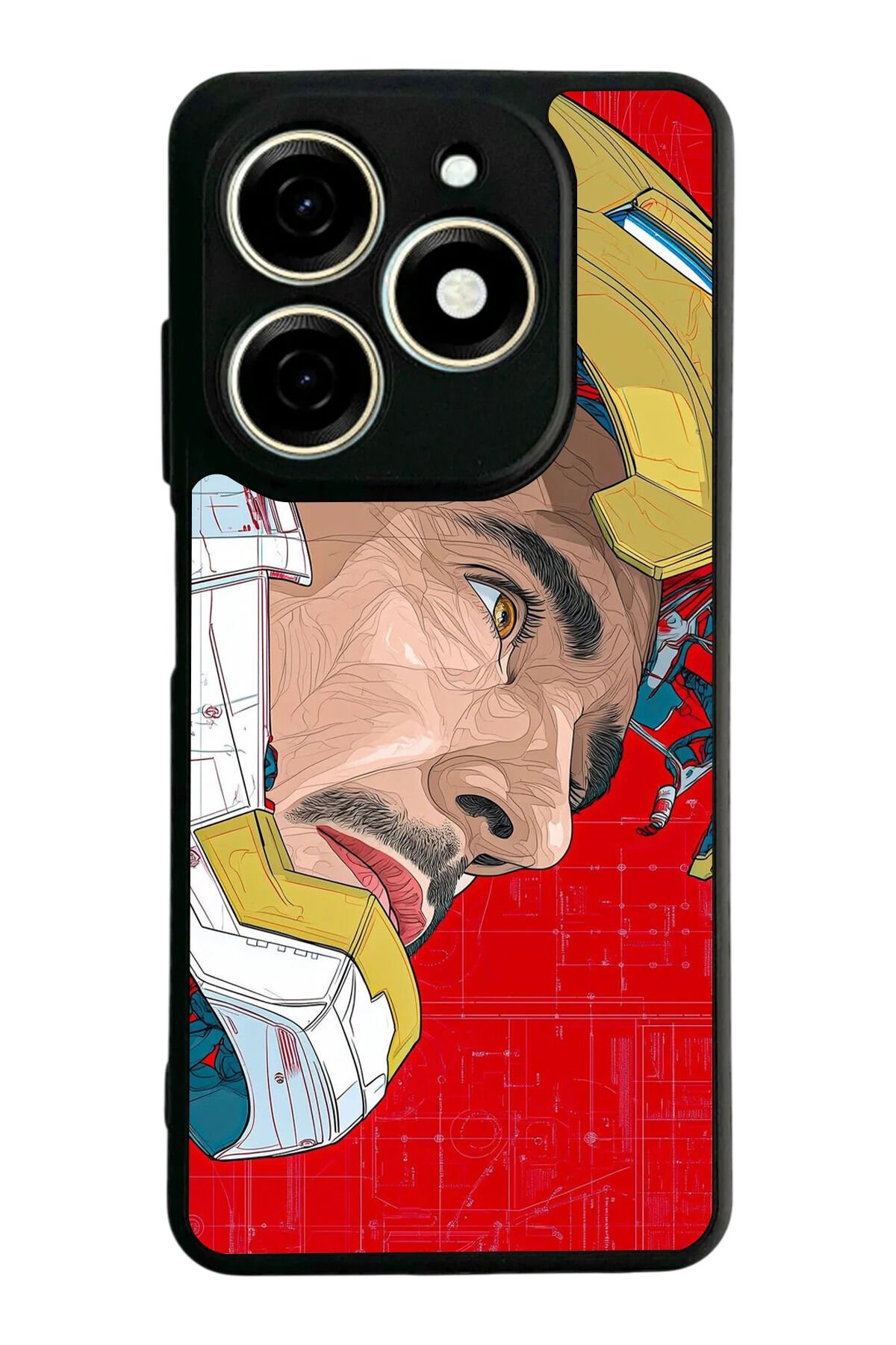 Infınıx Smart 8 Pro Uyumlu Iron Man ( Demir Adam ) Tasarımlı Glossy Premium Kılıf