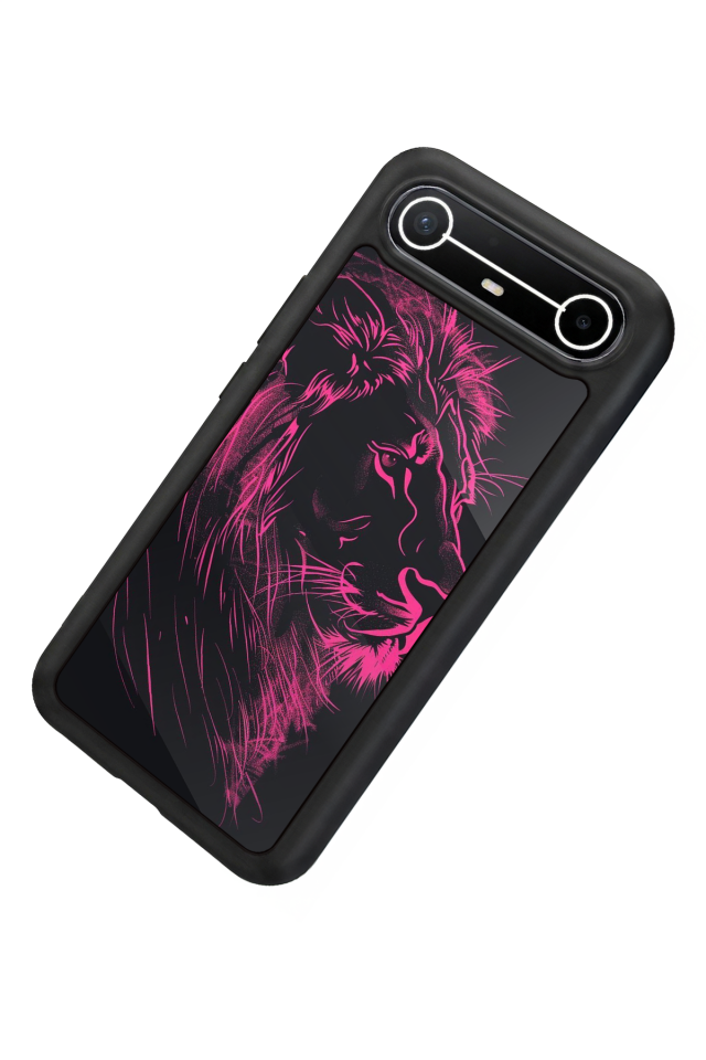 Tecno Spark Slim 5G Uyumlu Aslan Tasarımlı Glossy Premium Kılıf