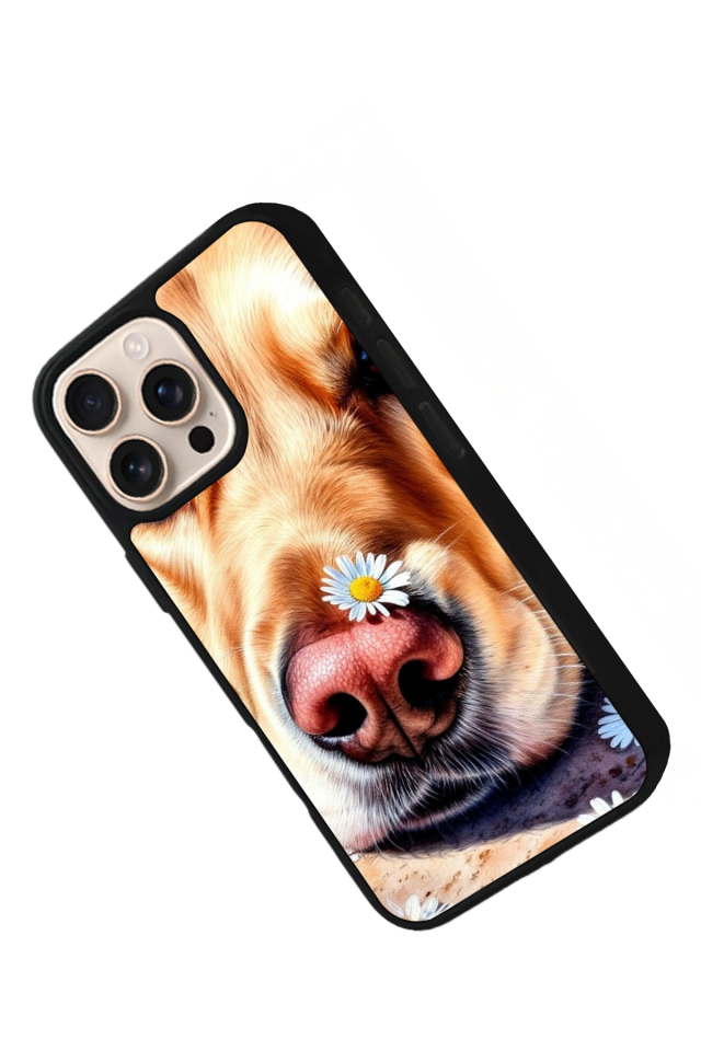 iPhone 15 Pro Max Uyumlu Golden Kopek Tasarımlı Glossy Premium Kılıf