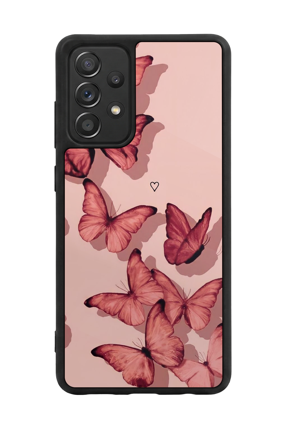 Samsung Galaxy A72 Uyumlu Kelebek Tasarımlı Glossy Premium Kılıf