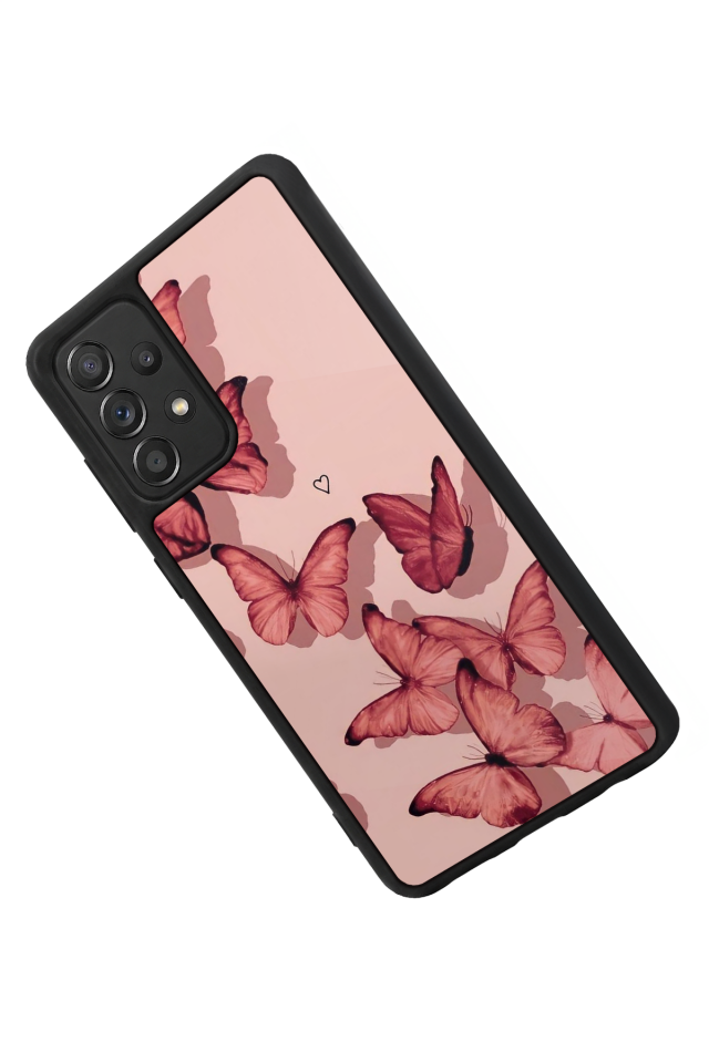 Samsung Galaxy A72 Uyumlu Kelebek Tasarımlı Glossy Premium Kılıf