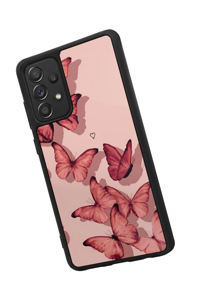 Samsung Galaxy A72 Uyumlu Kelebek Tasarımlı Glossy Premium Kılıf