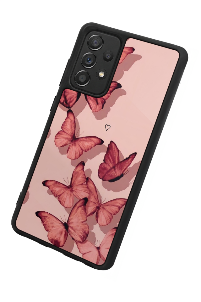 Samsung Galaxy A72 Uyumlu Kelebek Tasarımlı Glossy Premium Kılıf