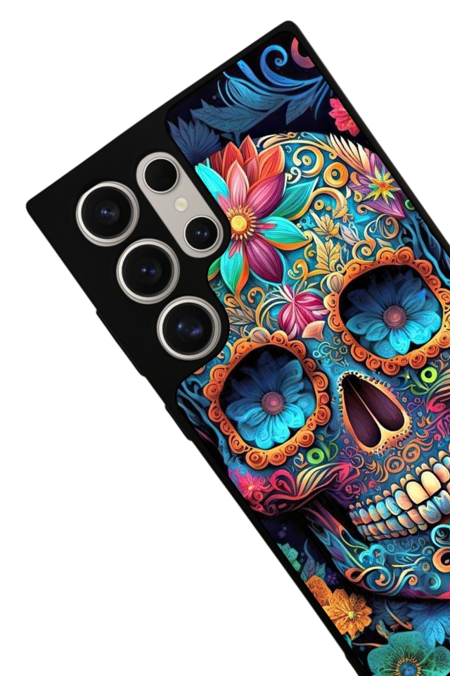 Samsung Galaxy S22 Ultra Uyumlu KuruKafa Tasarımlı Glossy Premium Kılıf