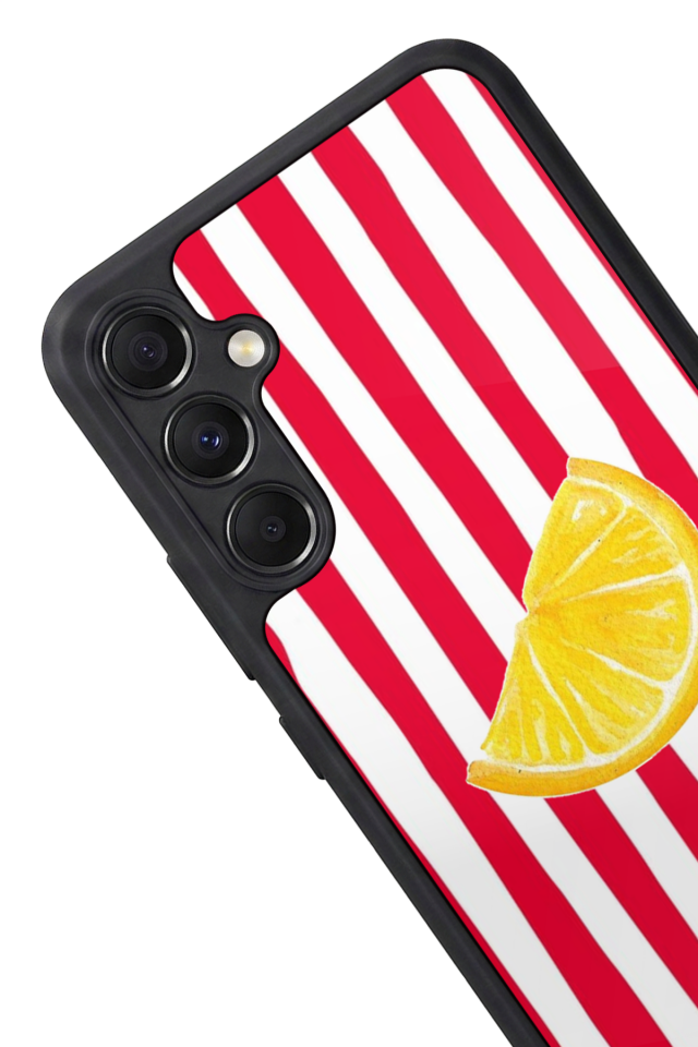 Samsung Galaxy A34 Uyumlu Limon Tasarımlı Glossy Premium Kılıf