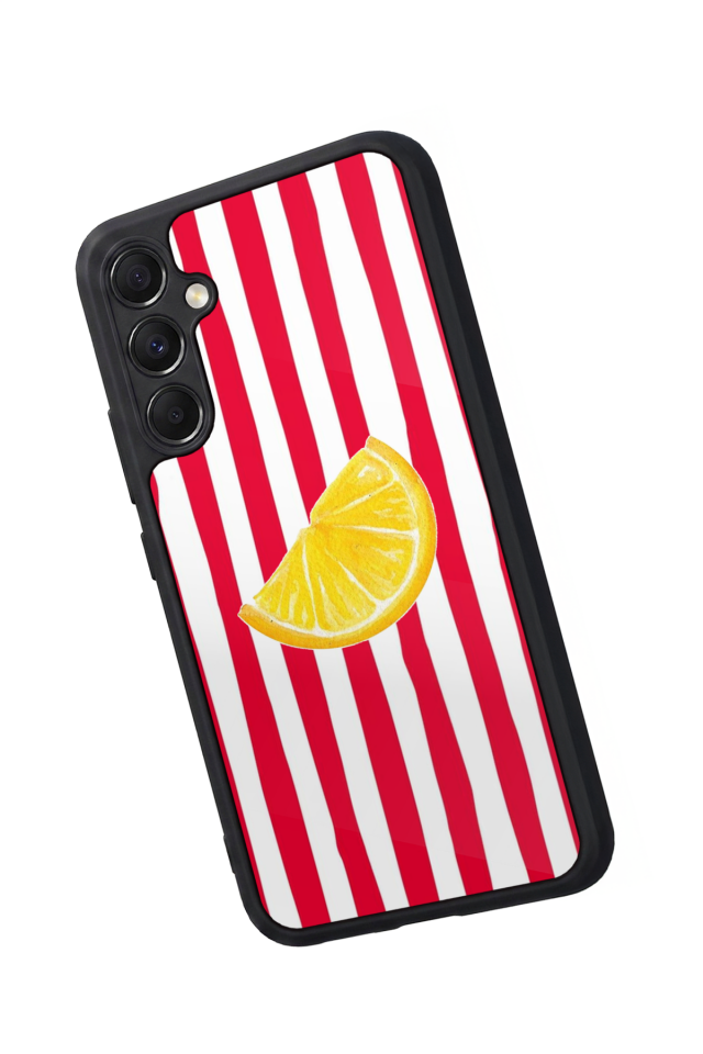 Samsung Galaxy A34 Uyumlu Limon Tasarımlı Glossy Premium Kılıf