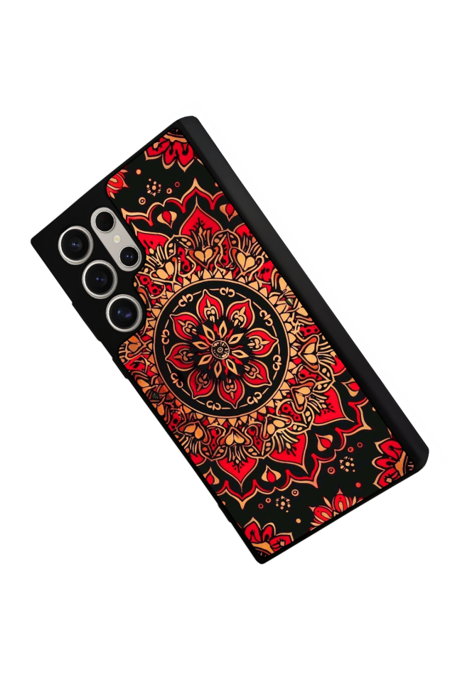 Samsung Galaxy S24 Ultra Uyumlu Mandala Tasarımlı Glossy Premium Kılıf