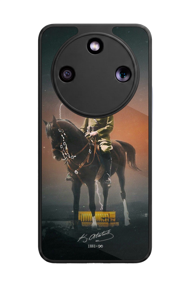 Honor Magic 8 Lite Uyumlu Mustafa Kemal Ataturk Tasarımlı Glossy Premium Kılıf