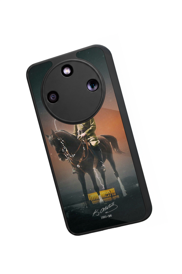 Honor Magic 8 Lite Uyumlu Mustafa Kemal Ataturk Tasarımlı Glossy Premium Kılıf