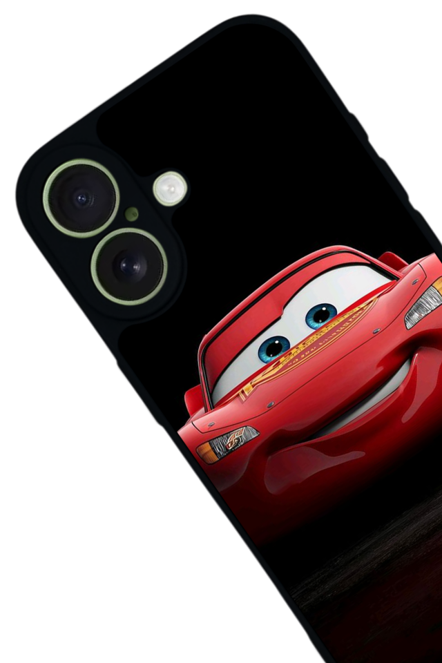 iPhone 17 Uyumlu Şimsek McQueen Tasarımlı Glossy Premium Kılıf