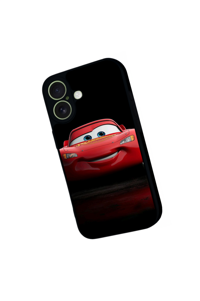 iPhone 17 Uyumlu Şimsek McQueen Tasarımlı Glossy Premium Kılıf