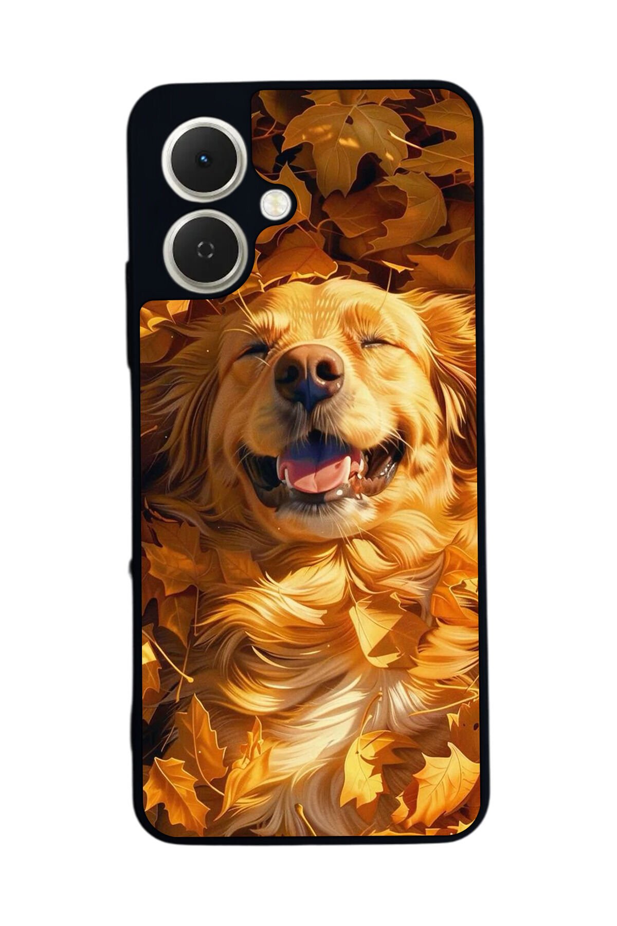 Tecno Spark GO 2 Uyumlu Golden Kopek Tasarımlı Glossy Premium Kılıf