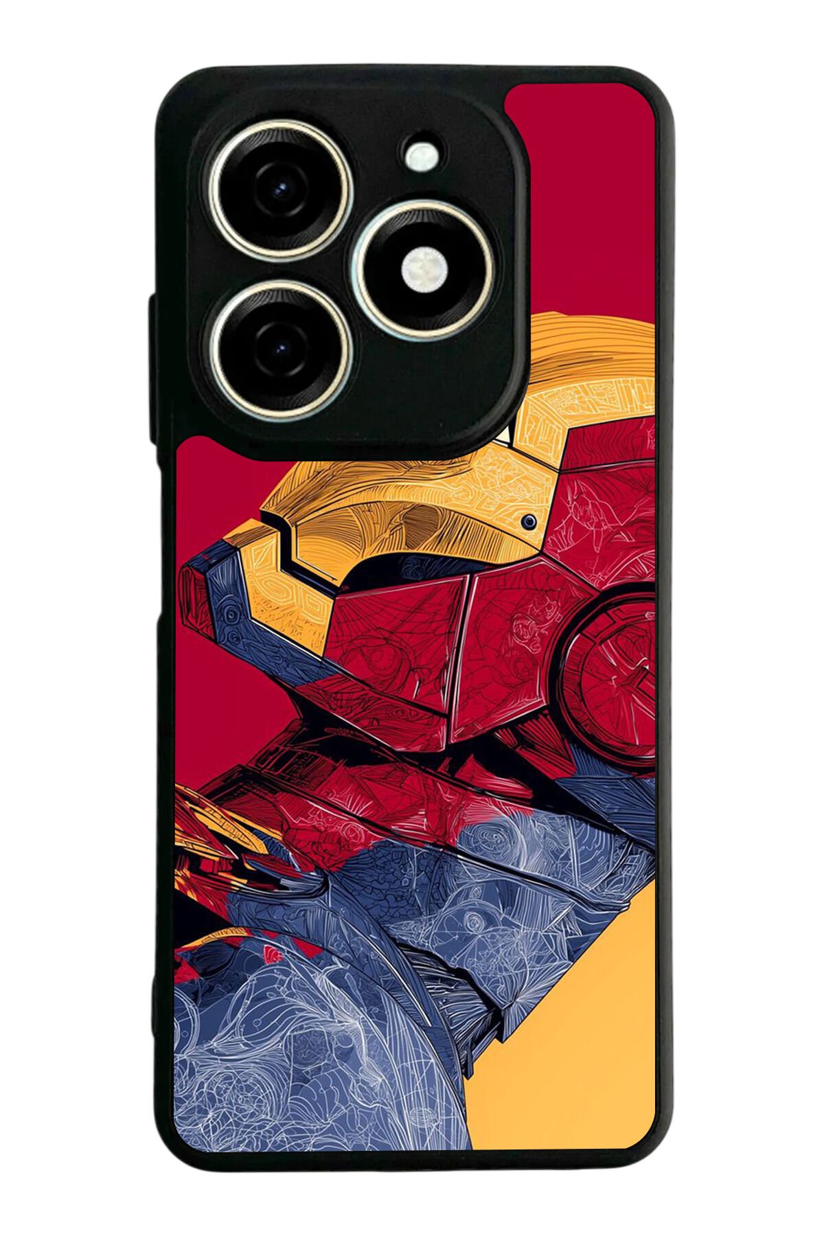 Tecno Spark 20/20C Uyumlu Iron Man ( Demir Adam ) Tasarımlı Glossy Premium Kılıf