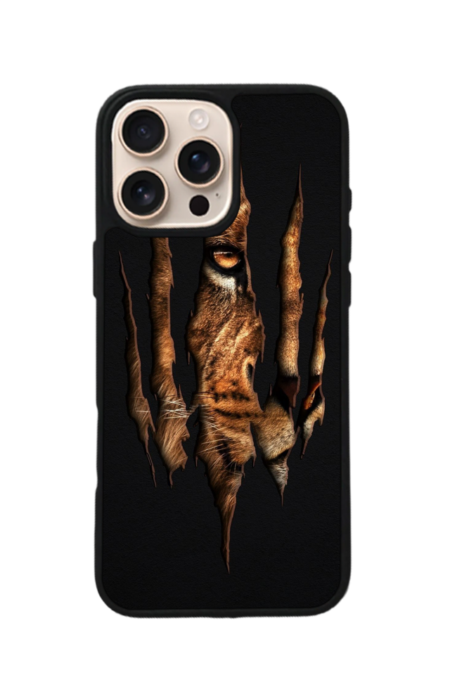 iPhone 16 Pro Uyumlu Aslan Tasarımlı Glossy Premium Kılıf