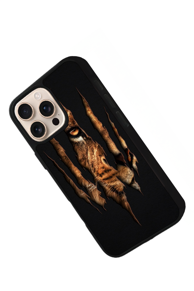 iPhone 16 Pro Uyumlu Aslan Tasarımlı Glossy Premium Kılıf