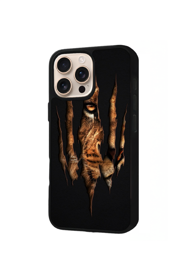 iPhone 16 Pro Uyumlu Aslan Tasarımlı Glossy Premium Kılıf
