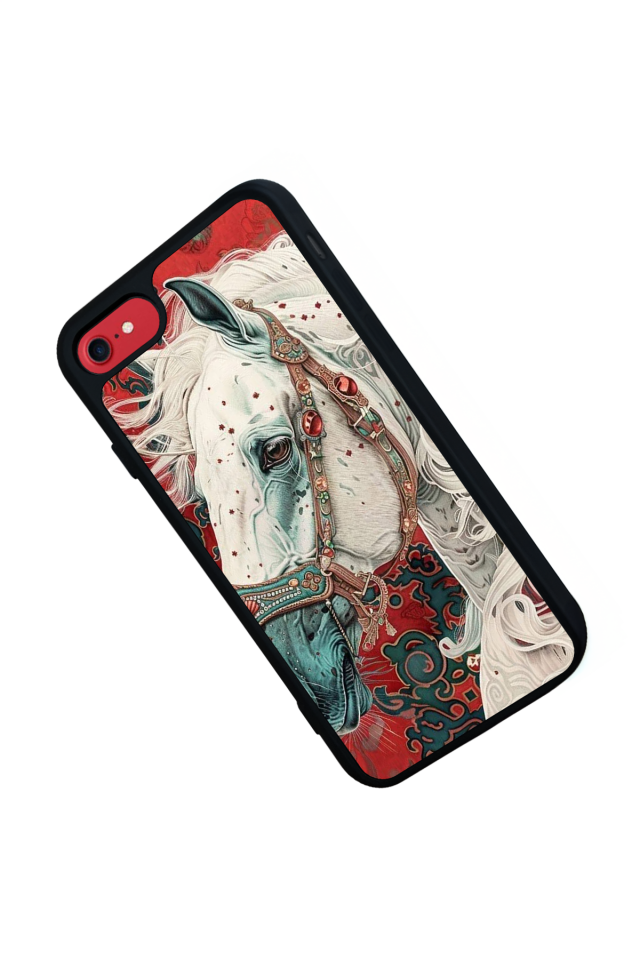 iPhone 8 Uyumlu At Horse Tasarımlı Glossy Premium Kılıf